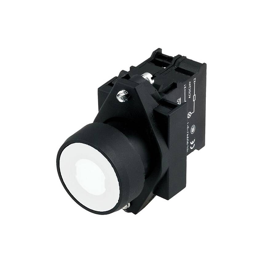 Siemens 3SB6113-0DB60-1BA0 Işıklı Buton Beyaz 1 Na 24V Ac/Dc - 1