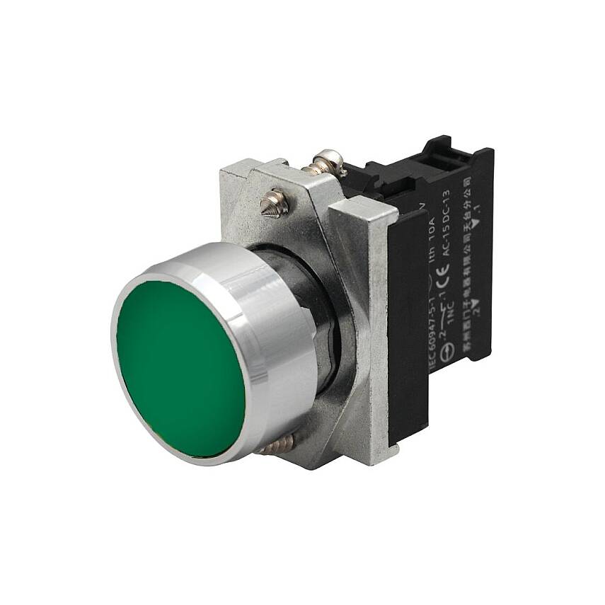 Siemens 3SB6160-0AB40-1BA0 Buton Yeşil 1 Na (Metal Seri) - 1