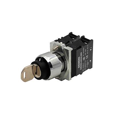 Siemens 3SB6160-4AL11-1NA0 Kilitli Buton 1-0-2 Pozisyon 1Na+1Na - SIEMENS