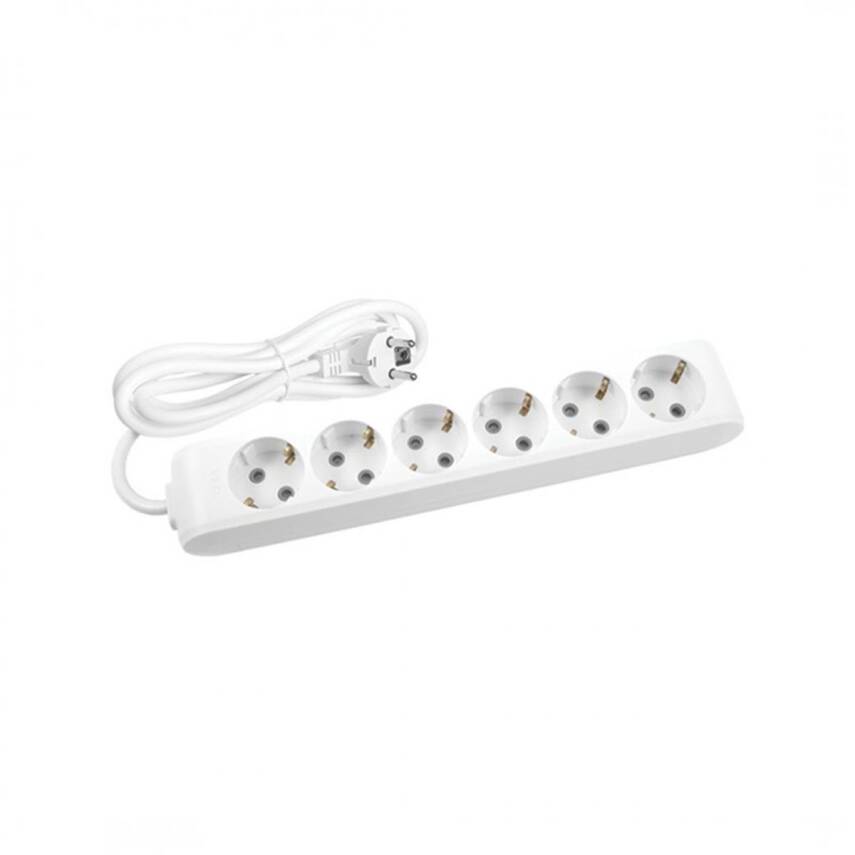 Viko 90113605 Multi-Let Altili Grup Priz Toprakli Çocuk Korumali Kablolu 5 Metre Beyaz - 1