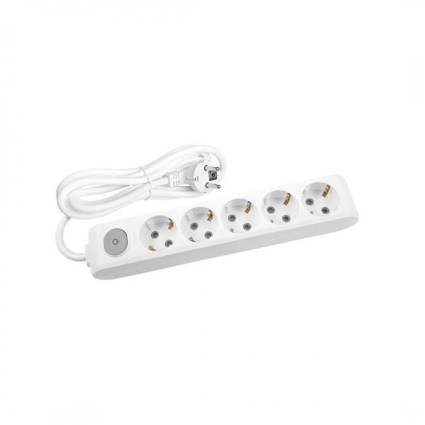 Viko 90117503 Multi-Let Besli Grup Priz Anahtarli Toprakli Çocuk Korumali Kablolu 3 Metre Beyaz - 1
