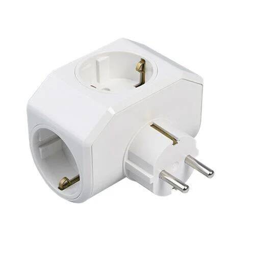 Viko 90303003 3'lü Topraklı Priz Yonca Plus Beyaz - 1